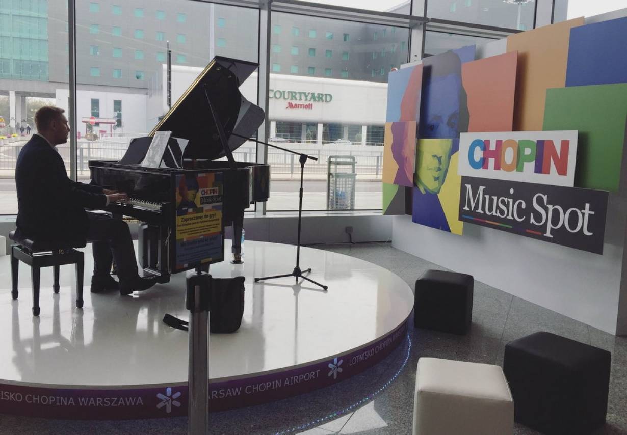 Chopin Music Spot na warszawskim lotnisku