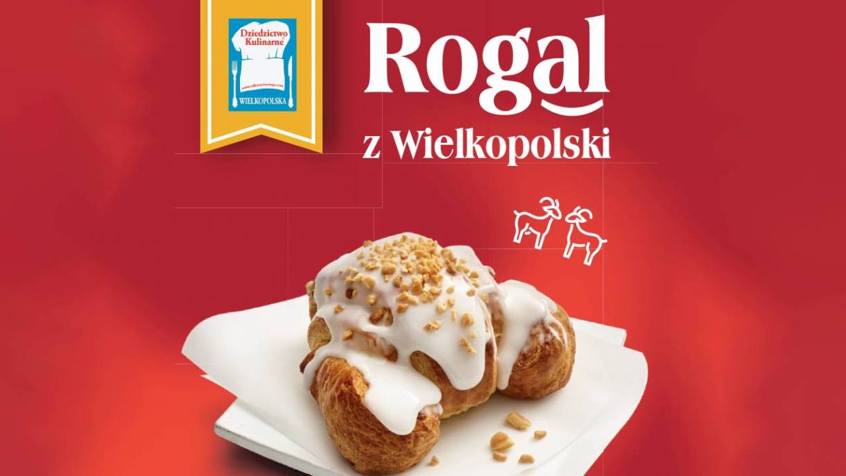 Dostępny w sklepach sieci Żabka rogal wielkopolski wykonany jest z ciasta półfrancuskiego, nadziewany białym makiem wymieszanym z rodzynkami, orzechami i kandyzowaną skórką pomarańczową
